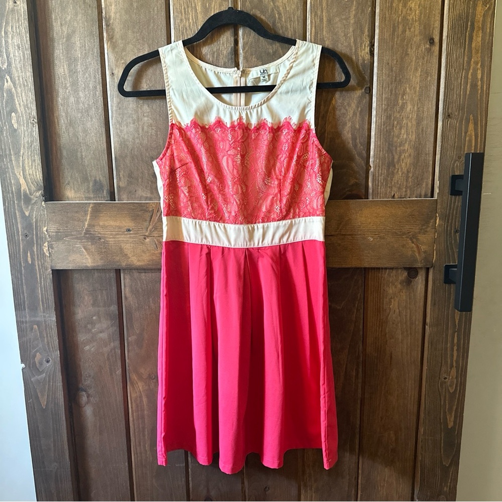 Ya Los Angeles Women's Pink Lace Dress Size M